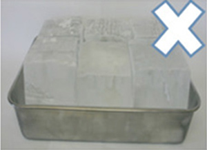 冷凍庫から出したばかりの状態