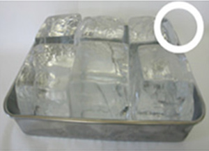 表面が解けた状態 